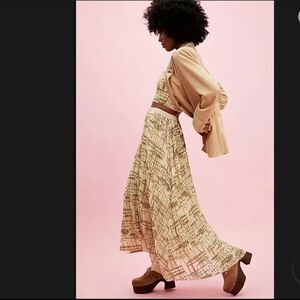 Free People X En Saison Romi Embellished Midi-Skirt and Top Set Size M